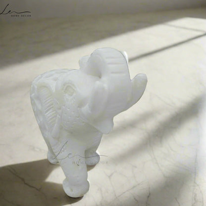 Fortune Marble Handcrafted Elephant Pair of 2