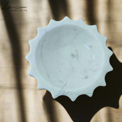 Marble Sun Bowl - White