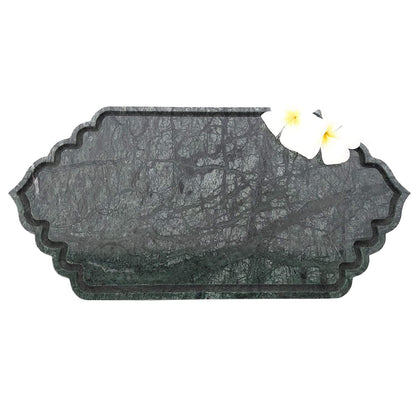 Green Marble Oval Tray