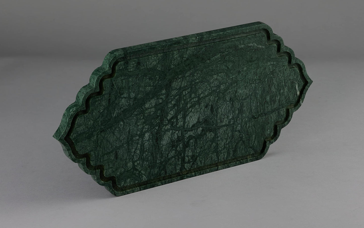 Green Marble Oval Tray