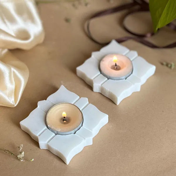 Designer Marble Tealight Diyas