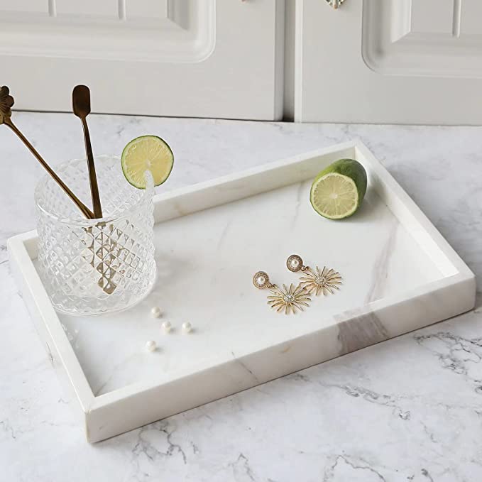 Rectangular Basic Marble Tray – Le Home Decor Studio