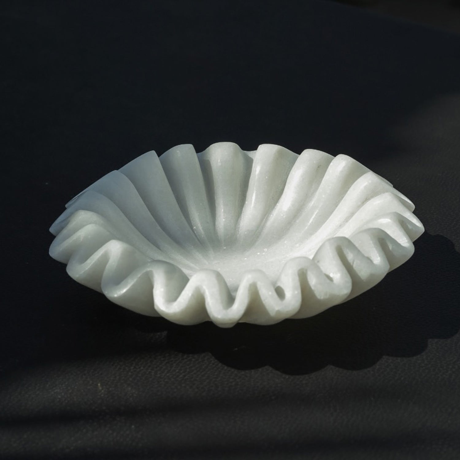 LE HOME DECOR Marble ruffle bowl 6 Inches, Marble scallop bowl, marble  fluted bowl, marble decorative bowl, marble ring holder bowl, marble fruit  bowl